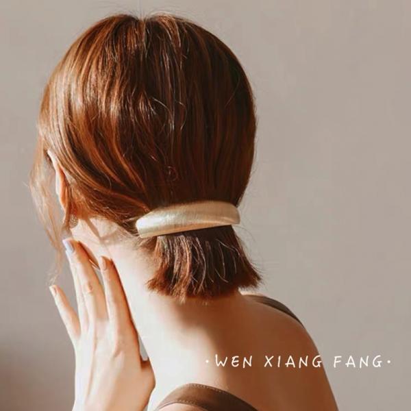 網紅insレトロワイルドメタルヘアピン韓国気質シンプルスプリングクリップ後頭部ポニーテールクリップヘ...