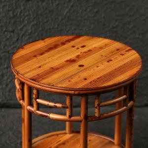 浙工師傅作り天然紅湘妃竹円形蘭棚棚棚竹棚石棚の詳細画像2