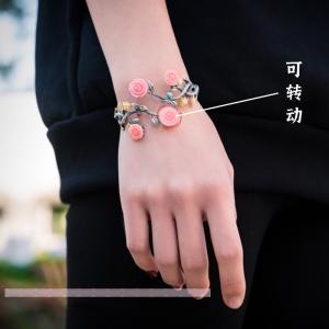 高級バレンタインプレゼント女王バラの純銀ブレス...の詳細画像3
