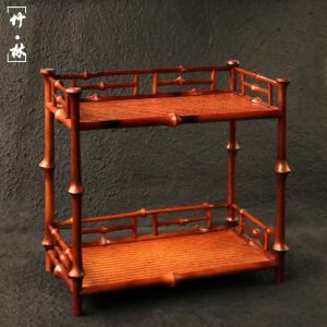 浙工師傅作り天然?竹茶棚竹製博古棚茶器収納棚