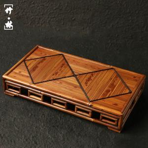 浙工師傅作りほぞ卯構造福建紅湘妃竹長方形茶器収納台