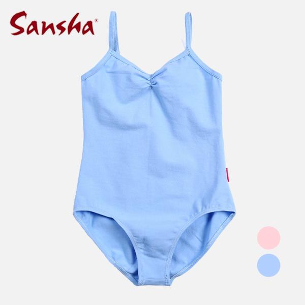 Sansha三沙正品子舞踊服バレエ練習ストラップ連体服ライカ綿体操服形体