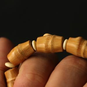 天然異形帯竹節実心老玉竹手串文玩竹彫り手鎖ハン...の詳細画像4