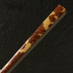 浙派精工手作天然老越湘妃竹扇文玩竹折扇骨95寸の詳細画像2