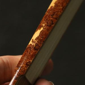 浙派精工手作天然老越湘妃竹扇文玩竹折扇骨95寸の詳細画像3