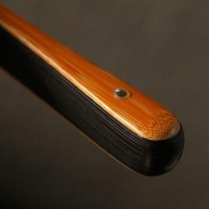 浙派の名家王偉純が数十年の老玉竹烏木芯大茄子頭折扇骨扇子を手作り