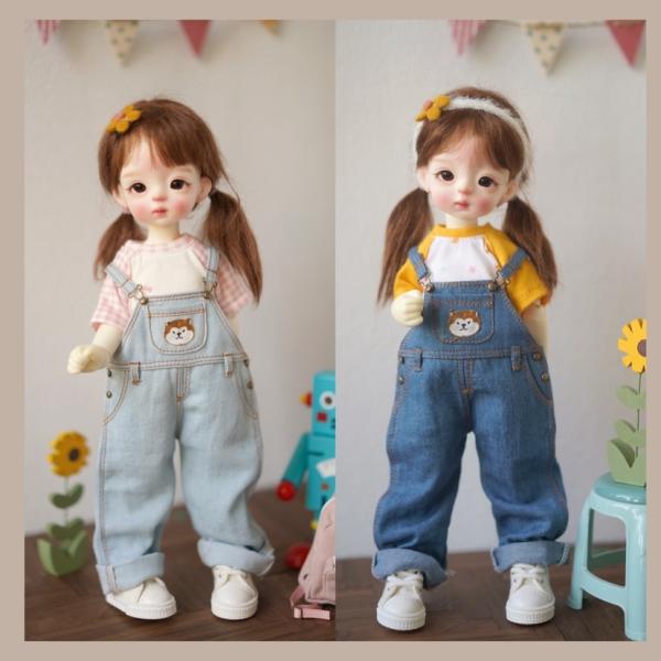 秋の新作bjd 1/6点ドールアクセサリーデニムサロペットパンツ