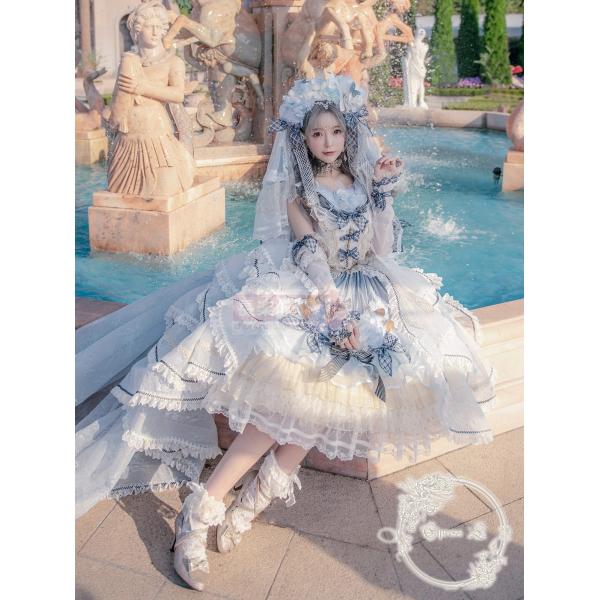 Yurisaコラボモデル〜雪国の薔薇姫〜LolitaタンクトップスカートJSKモップ付き