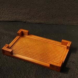 浙工師傅作り精工製老玉竹畳面竹茶台茶器並べ台乾泡台の詳細画像5