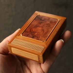 逸品名家曹自康純が桜の木板を手作り老玉竹黄蛉鳴虫箱竹製爬虫具