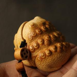 の名家劉暁天純が三足の金蟾の手で彫刻した「地包...の詳細画像3
