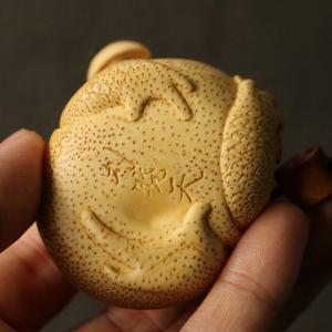 の名家劉暁天純が三足の金蟾の手で彫刻した「地包...の詳細画像4