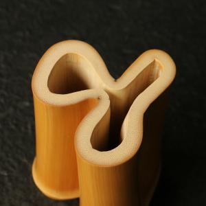 磨き天然異形老玉竹筆立て竹製茶器部品竹茶筒の詳細画像3