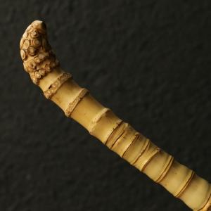 逸品作り天然十数年余り釘付け老羅漢竹杖竹節杖手棒竹根