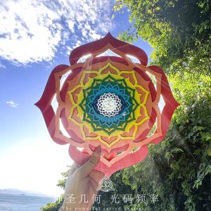 クンダリニ高周波画禅意掛画ヨガom神聖幾何瞑想...の詳細画像1