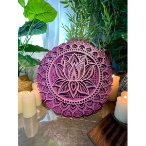 千弁蓮の花蕾高周波光コード画禅室仏堂曼荼羅画背...の詳細画像4