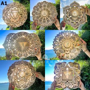 千弁蓮の花蕾高周波光コード画禅室仏堂曼荼羅画背...の詳細画像5