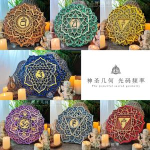 クンダリニ2.0曼荼羅立体画光語図ヨガピラティス掛け絵心理治癒壁画