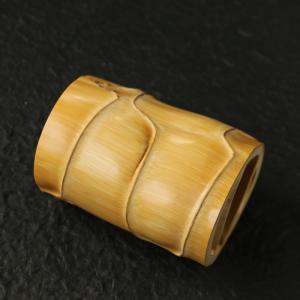動精磨天然異形虫食い古亀甲竹筆筒茶道具茶道収納...の詳細画像2