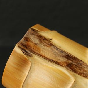 動精磨天然異形虫食い古亀甲竹筆筒茶道具茶道収納...の詳細画像3