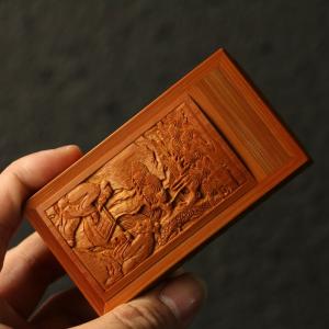 名家伍再娟作り川派手彫金鐘竹蛉鳴虫箱玉竹曹自康虫具虫玩