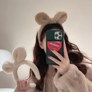 モコモコウサギ耳カチューシャ女洗顔カチューシャ...の詳細画像1