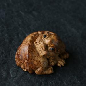 の名家劉衛強純の手作り竹根彫り「貔貅」の取っ手...の詳細画像1