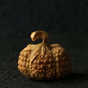 の名家劉衛強純が手作業で釘だらけのカボチャを彫刻したハンドルピース竹の根彫りで茶寵を遊ぶ