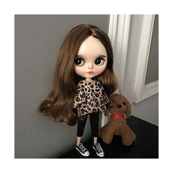 アイシー 1/6ドール用 アウトフィット 服 衣装レス ヒョウ柄トップブラックパンツ 人形なし (ト...