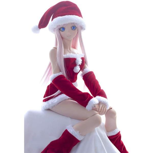 1/3 1/4 1/6ドール服 人形服 サンタ コスプレ衣装 BJDドール  クリスマス人形ドレス ...