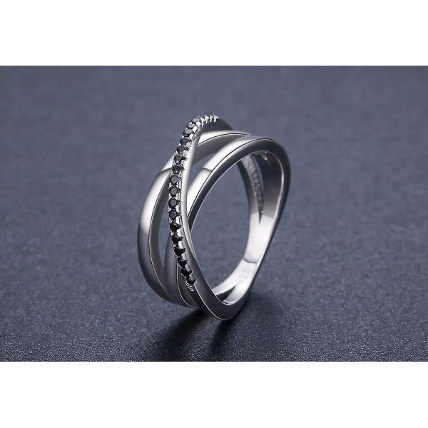 スターリングシルバーファインジュエリーローエンゲージメント、スピネルウェディングリング