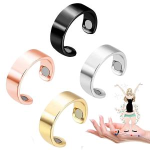 リンパドレナージ治療磁気リング、磁気リンパデトックスリング、銅磁石リング開口部調節可能｜chorakusutoa