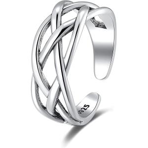 調節可能なレディースリング シルバー製、多層ラップリング｜chorakusutoa