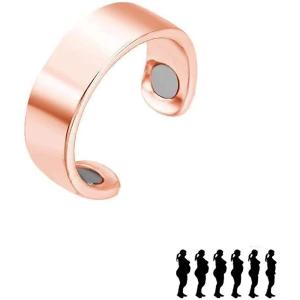 女性のためのリンパデトックス磁気リング、磁気リンパデトックスリングチャーム磁気リンパデトックスリングゴールドリング女性のためのトレンディなジュエリー｜chorakusutoa