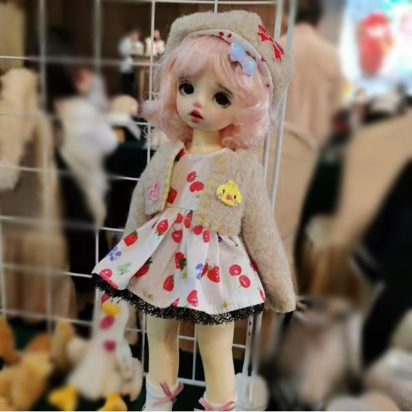 幼SD,YOSD,1/6 いちご ワンピース ジャケット セット服 スーパードルフィー人形用 オーダ...