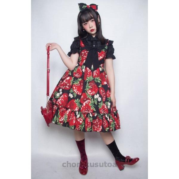 ロリータ服 Lulu's garden Big strawberry ジャンパースカート ジャンスカ...