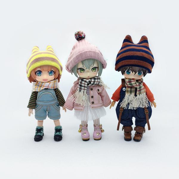 オビツ11服 ob11服 秋と冬のスカーフ ねんどろいどどーる ドール衣装 ドール服 ob11 1/...