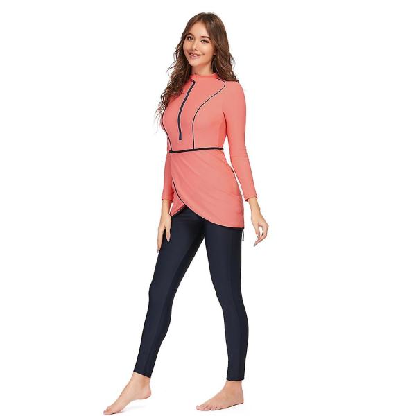 2022女性イスラムイスラム教徒水着服アラビア水着レディースヒジャーブブルキニムスリム水着長袖