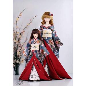 BJD/SDドール服 人形服 BJD着物 和風花魁着物 青箜 sd10