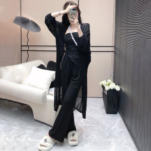 好感度UP3点セット紫外線対策アウター +チューブトップ+カジュアルパンツ　M-13235