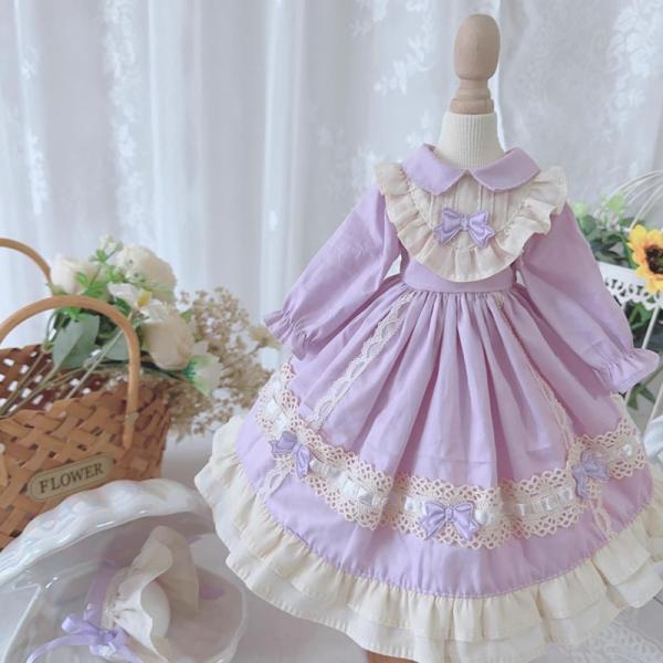 BJD ドール服 1/3 1/4 1/6 可愛い洋服 紫色 ワンピースセット ブライス服 15cm ...