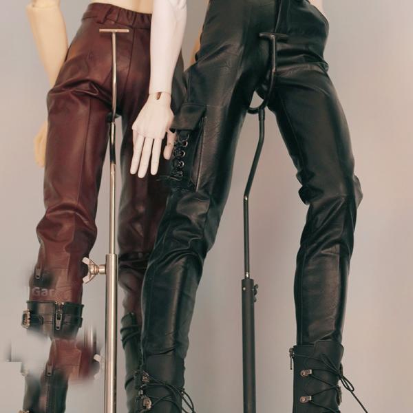 ドール服 75cm ズボン BJD球体関節人形用衣装 皮パンツ ブラック ブラウン 弾力あり ID7...