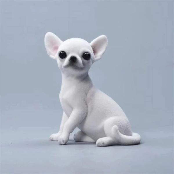 チワワ 可愛い 犬 動物 リアル フィギュア フロック加工 PVC プラモデル プレミアム 大人のお...