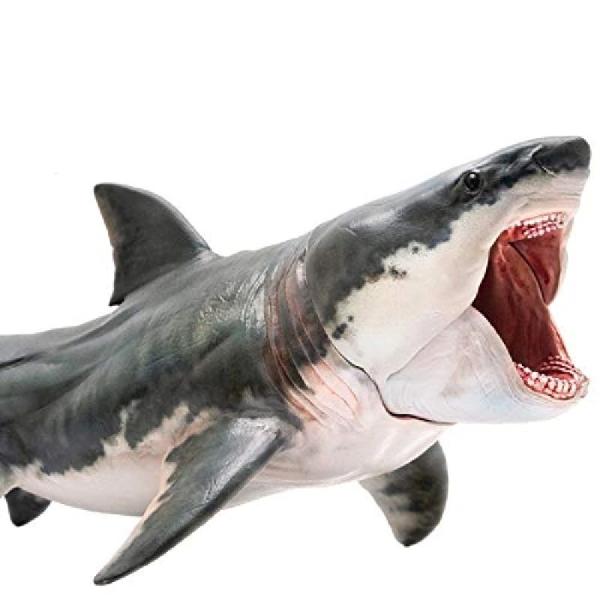メガロドン ホホジロザメ パットン サメ 海洋動物 生物 魚類 フィギュア PVC モデル プラモデ...