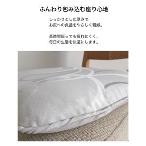 シートクッション ひも付き ラメ糸 アイボリー...の詳細画像4