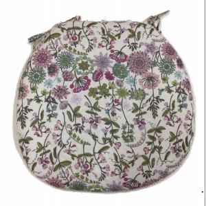 シートクッション 車 かわいい ひも付き 綿 花柄  カバー取り外し可能