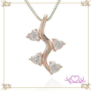 ピンクピンクシルバー PinkPinkSilver ネックレス レディース アクセサリー グッド ハーヴェスト CZ ペンダント シルバーチェーン付き ArisaHnasaki｜chouchou-de-stt