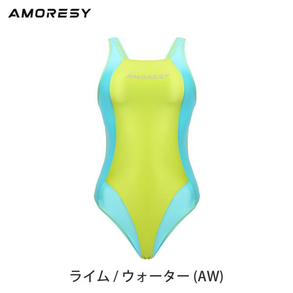 AMORESY Aphrodite 競泳水着 新色 バイカラー レオタード ボディースーツ レーシン...