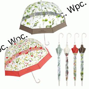 2209-008  WPC フラワーアンブレラ　雨傘 　プランティカ　花柄　フラワー　ビニール傘   長傘   レディース 　かわいい　手開き　ドーム型　　梅雨対策　 PLV