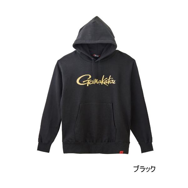 （25年9月新商品） がまかつ ロゴフーディ GM-3790 ブラック Mサイズ